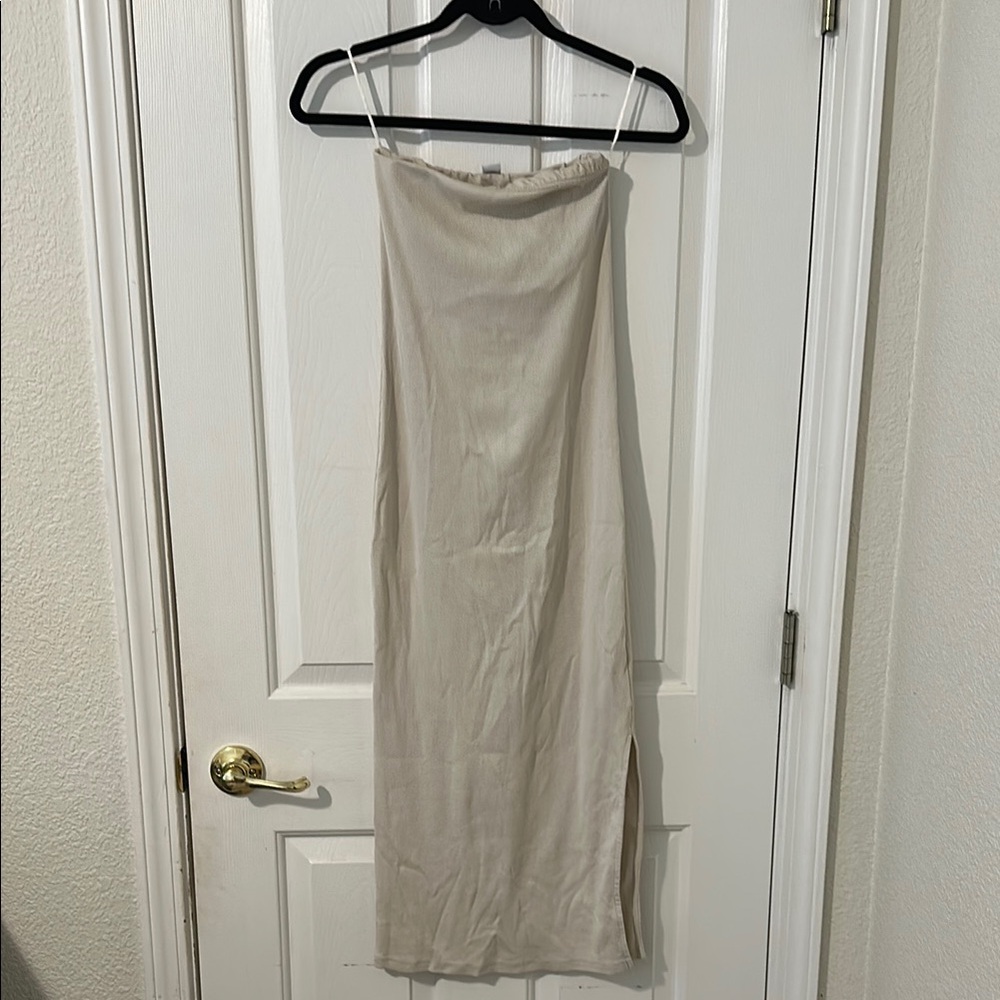 Elegant Cream Slip Dress